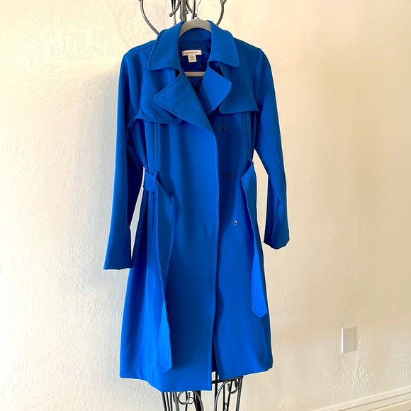 Liz Claiborne, new, long blue coat, size: small - Picture 3 of 4